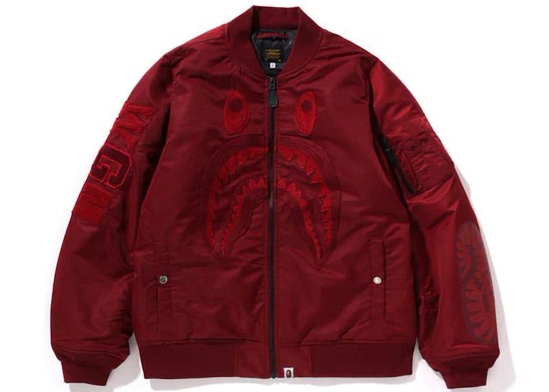 Bape Shark Ma-1 Jacket Red