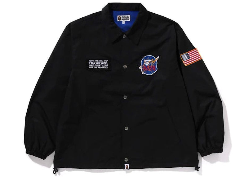 Bape Space Ape Relaxed Fit Coach Jacket Black