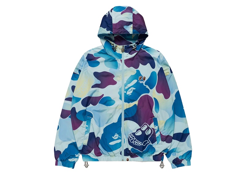 Bape X Bored Ape Yacht Club Light Weight Jacket Blue