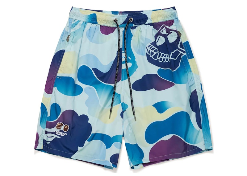 Bape X Bored Ape Yacht Club Water Shorts Blue