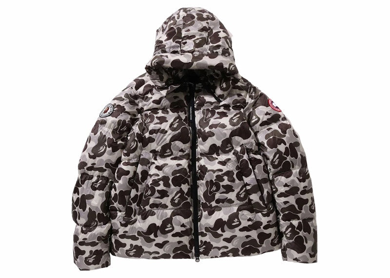 Bape X Canada Goose Crofton Puffer Jacket Grey