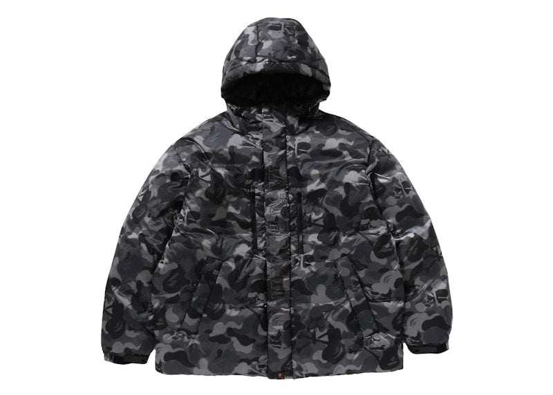 Bape X Mmj Skull Camo Down Jacket Black