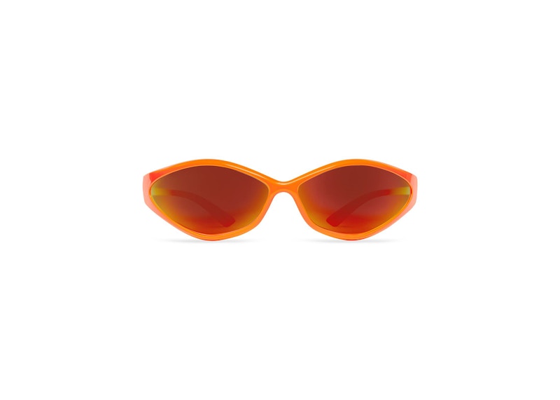 Balenciaga 90S Oval Sunglasses Fluo Orange (745069T00077559)