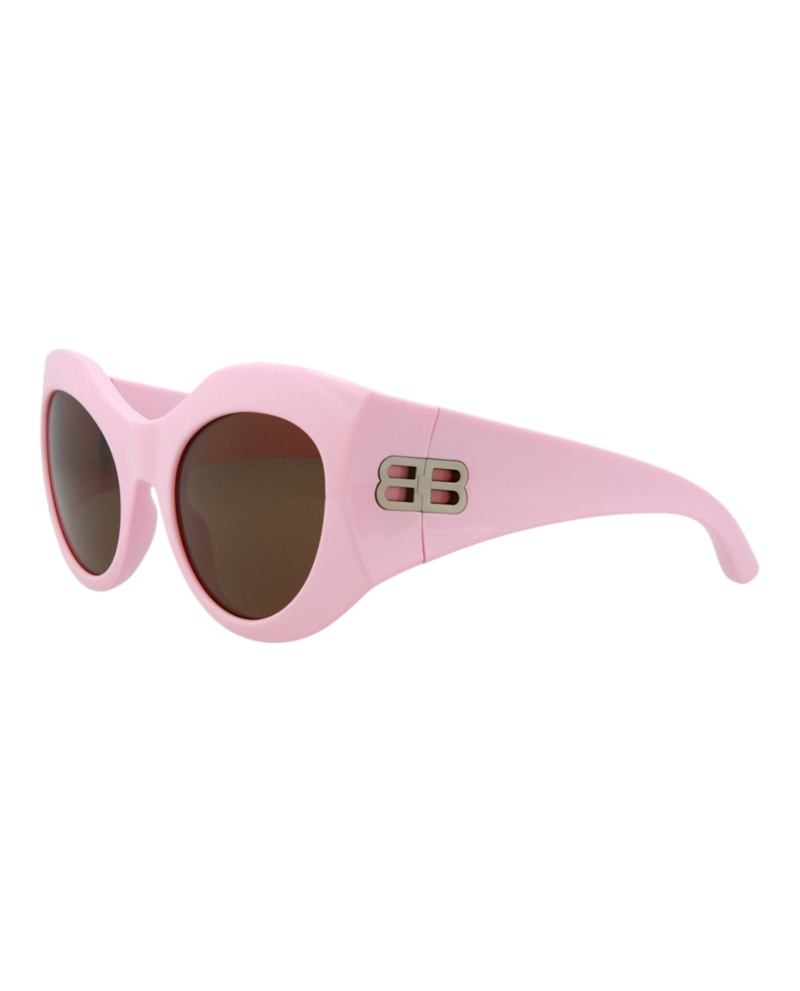 Balenciaga Cat Eye Sunglasses Pink/Pink/Brown (Bb0256S-30013971-004)