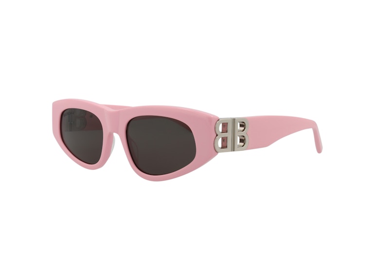 Balenciaga Cat Eye Sunglasses Pink/Silver/Grey (Bb0095S-30008868-013)