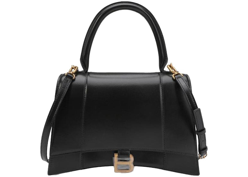 Balenciaga Hourglass Top Handle Bag Medium Black