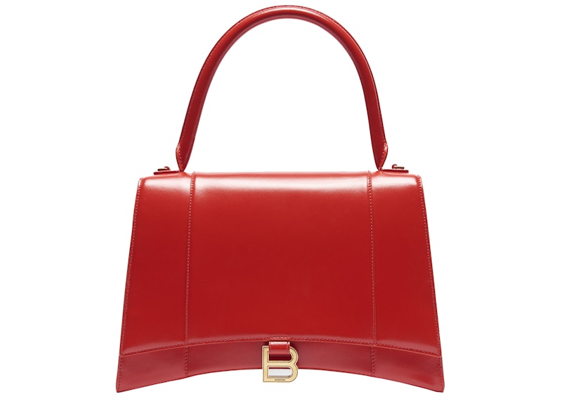 Balenciaga Hourglass Top Handle Medium Red