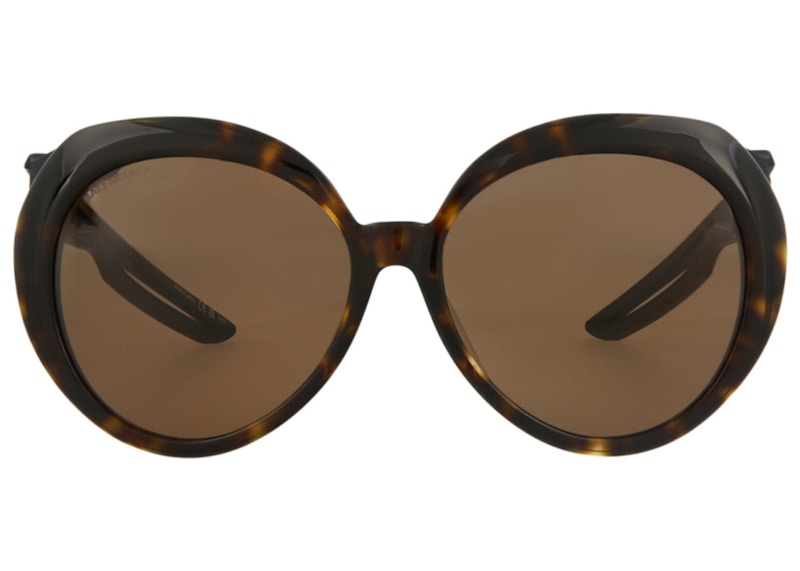 Balenciaga Oval-Frame Acetate Sunglasses Havana/Black/Brown (Bb0024Sa-30007767-001)