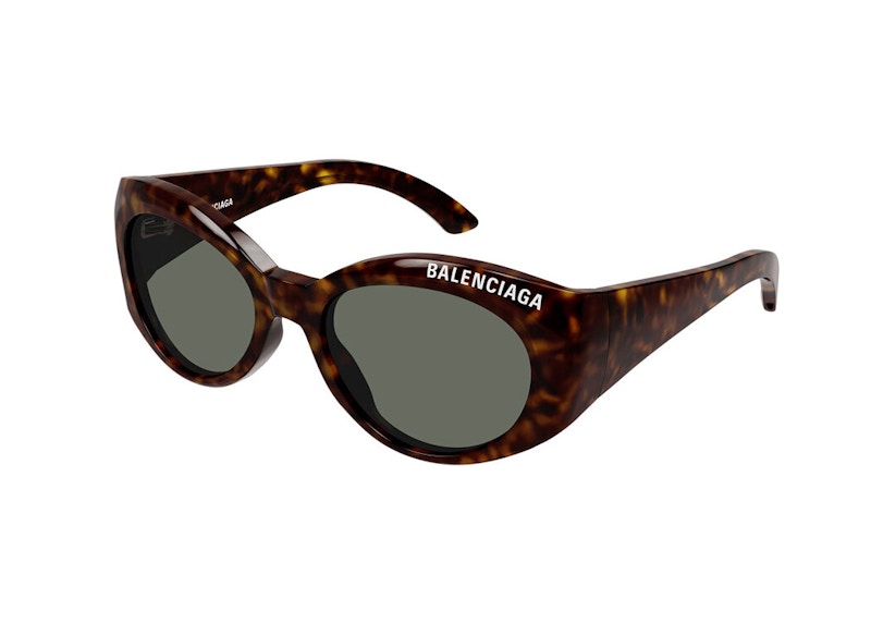 Balenciaga Oval Sunglasses Havana/Grey (Bb0267S)