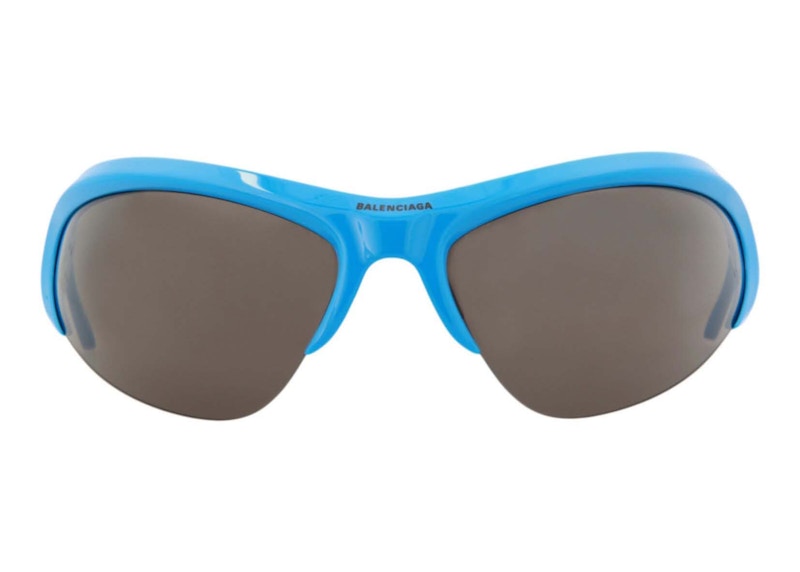 Balenciaga Shield-Frame Bio Injection Sunglasses Light Blue/Silver/Grey (Bb0232S-30013513-004-40385)