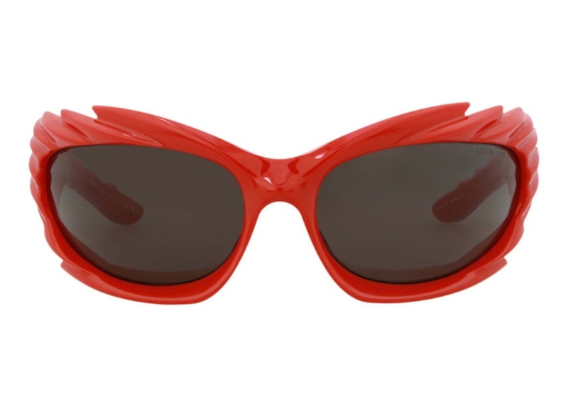 Balenciaga Shield-Frame Bio Injection Sunglasses Red/Grey (Bb0255S-30013967-004-60032)