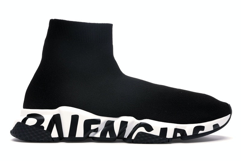 Balenciaga Speed Graffiti Trainers Black White