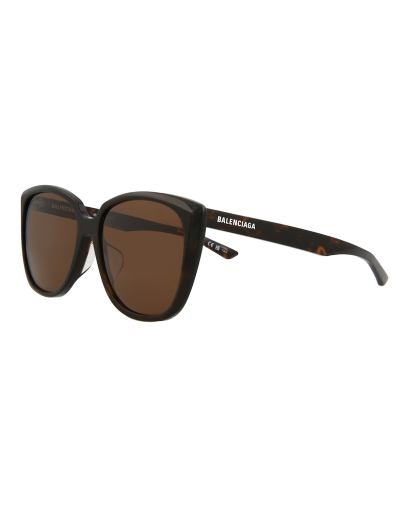 Balenciaga Square Rectangle Sunglasses Havana/Havana/Brown (Bb0175Sa-30011345-002)