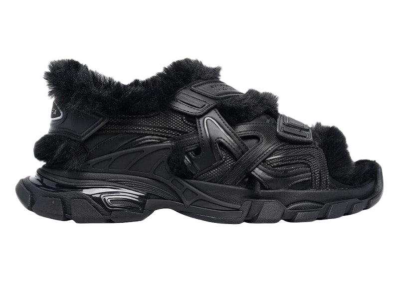 Balenciaga Track Sandal Fake Fur Black (Women'S)