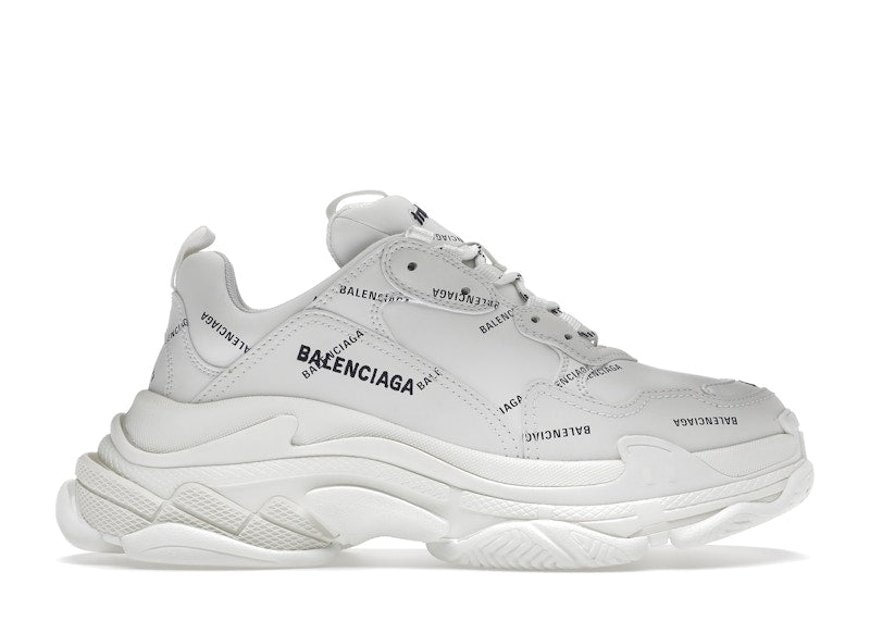 Balenciaga Triple S Allover Logo White (Women'S)