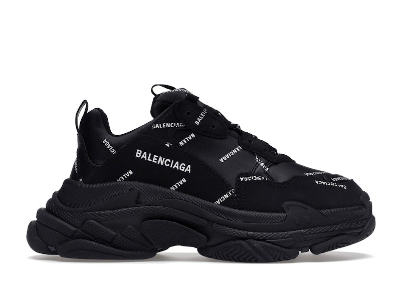 Balenciaga Triple S Black Logo (Women'S)