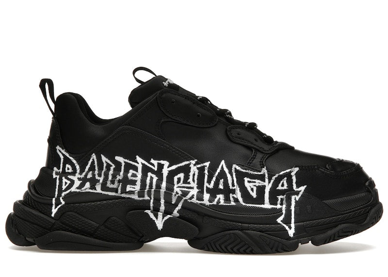 Balenciaga Triple S Diy Metal Artwork Black