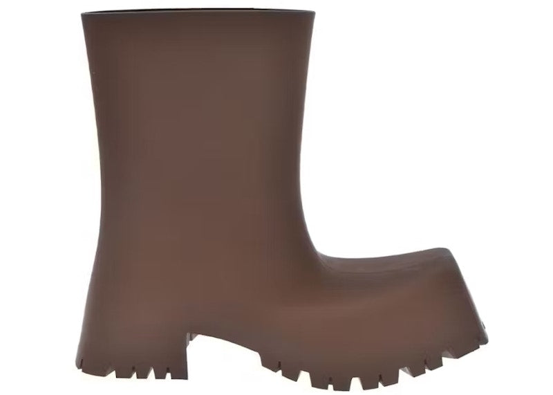 Balenciaga Trooper Rubber Boot Brown