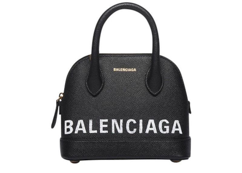 Balenciaga Ville Top Handle Xxs Black/White