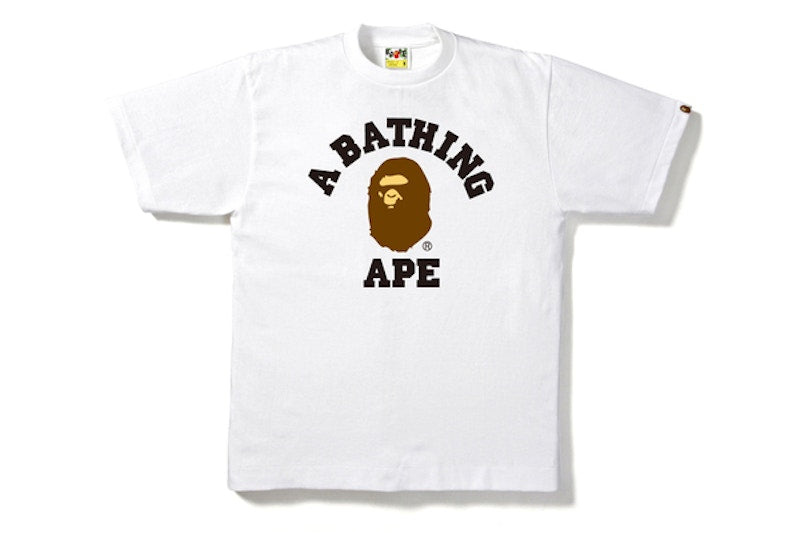 Bape College Tee White