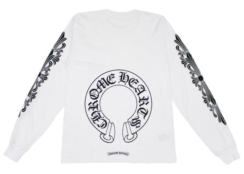 Chrome Hearts Floral Horseshoe L/S T-Shirt White