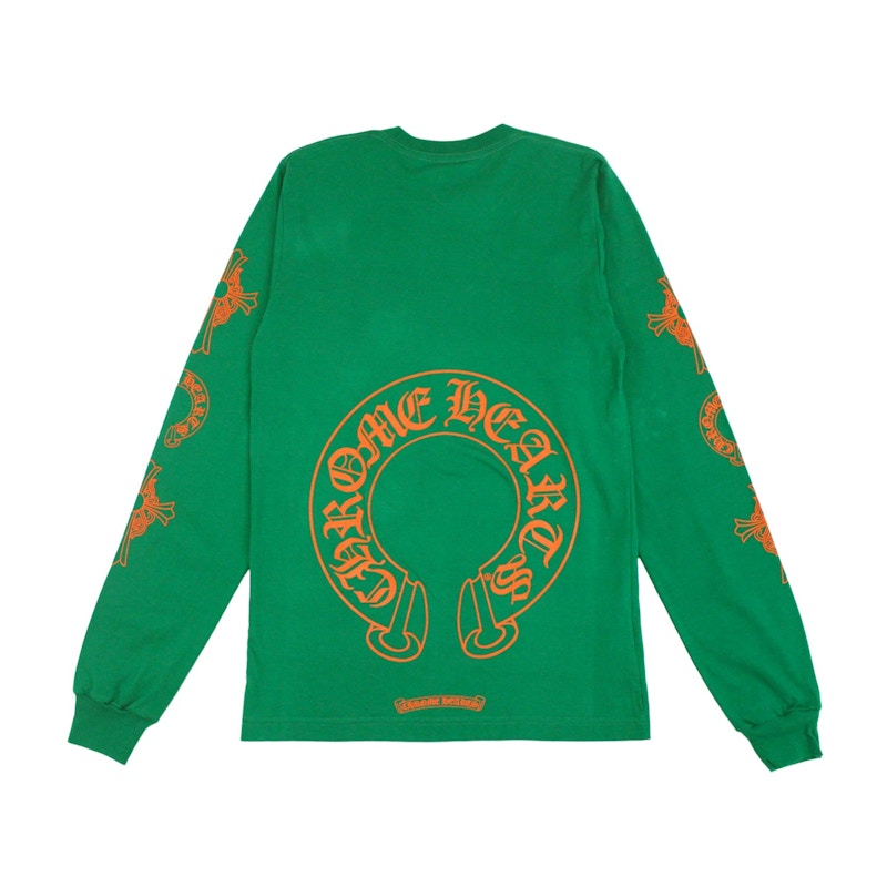 Chrome Hearts Horseshoe L/S T-Shirt Green/Orange