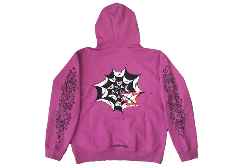 Chrome Hearts Matty Boy Spider Web Hoodie Purple