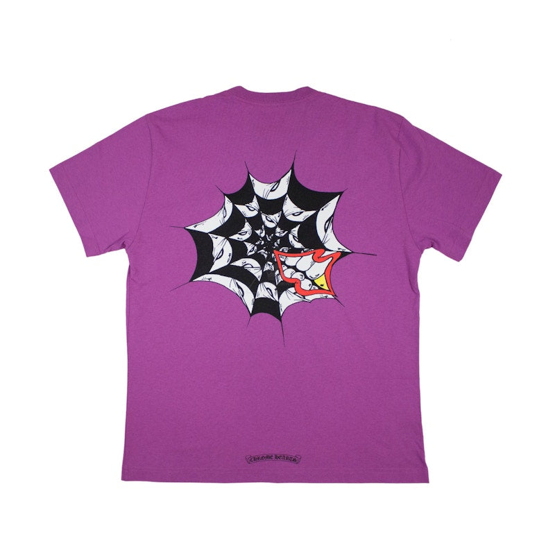 Chrome Hearts Matty Boy Spider Web T-Shirt Purple