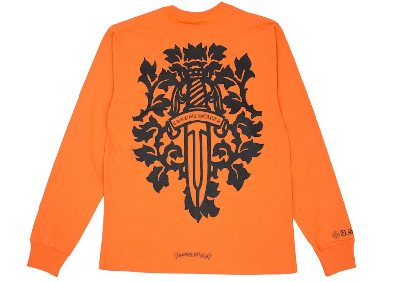 Chrome Hearts Vine Dagger L/S T-Shirt Orange/Black