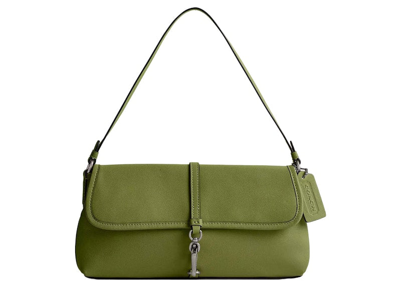 Coach Hamptons Bag Glovetan Leather/Silver/Dark Lime