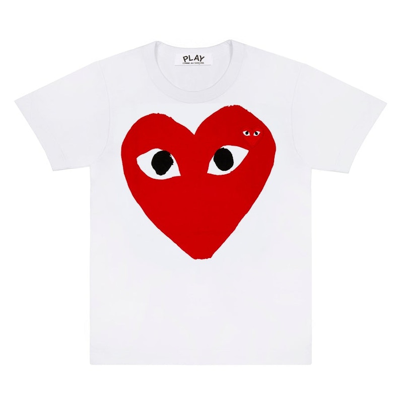 Comme Des Garcons Play Red Heart Emblem T-Shirt White