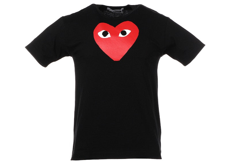 Comme Des Garcons Play Red Heart T-Shirt Black