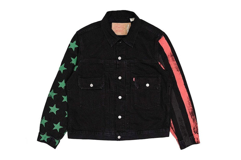 Denim Tears X Cpfm 4Th Of July Denim Plant Jacket Black