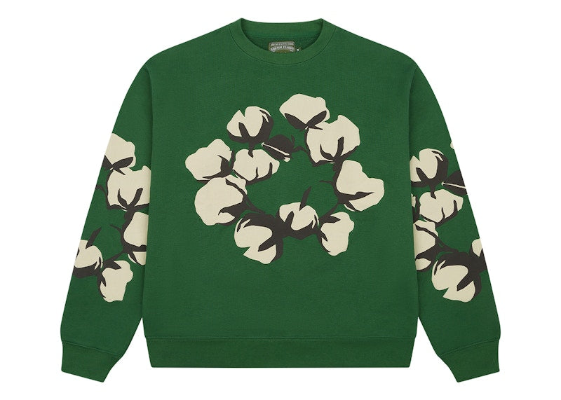 Denim Tears X Cpfm Cactus Tears Crewneck Green