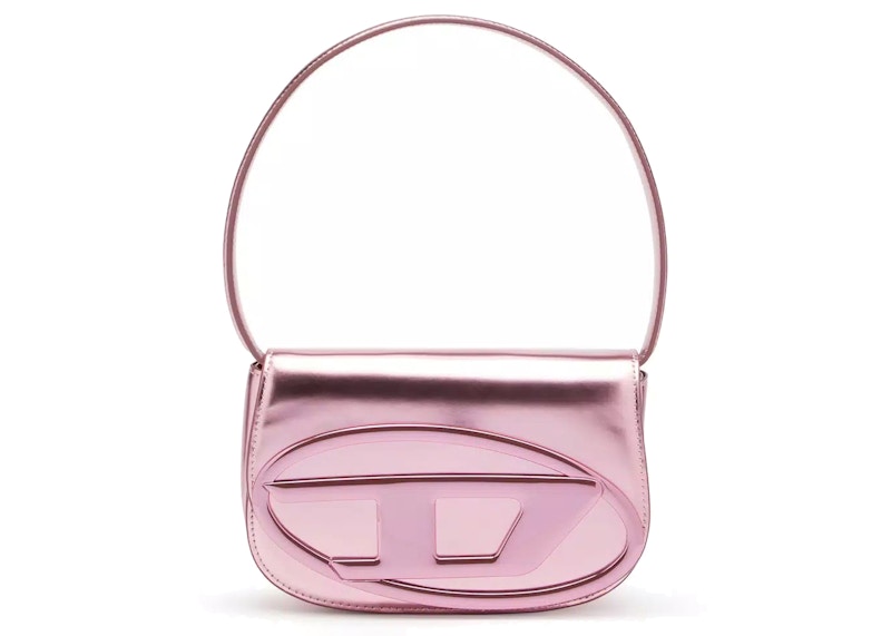 Diesel 1Dr Shoulder Bag Mirrored Leather Pink