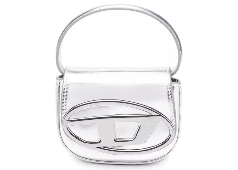 Diesel 1Dr Xs Mini Bag With D Plaque Silver