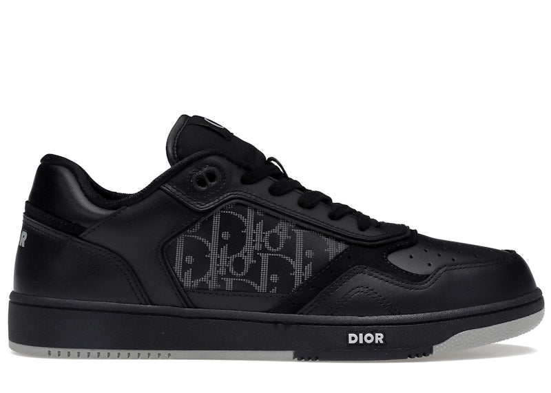 Dior B27 Low Black Dior Oblique Galaxy Leather Grey