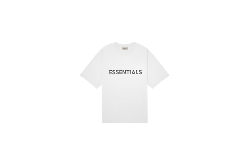 Fear Of God Essentials 3D Silicon Applique Boxy T-Shirt White