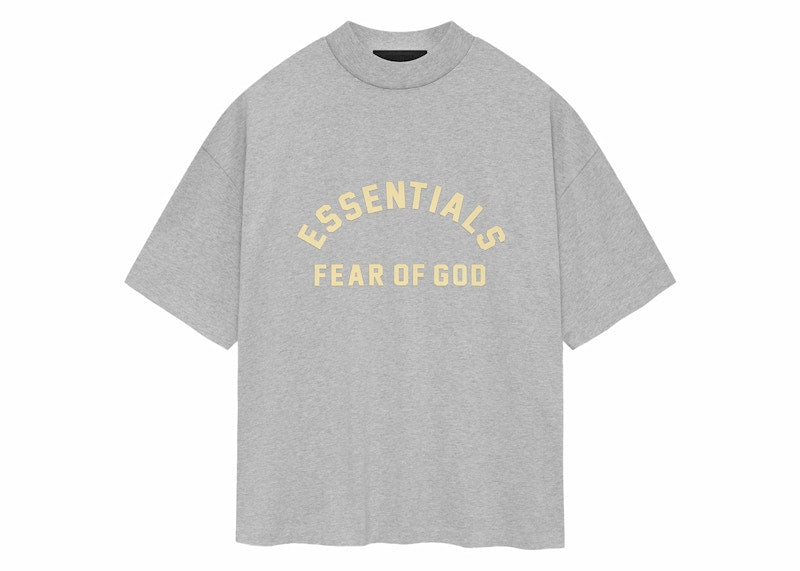 Fear Of God Essentials Heavy Jersey Crewneck Tee Light Heather Grey