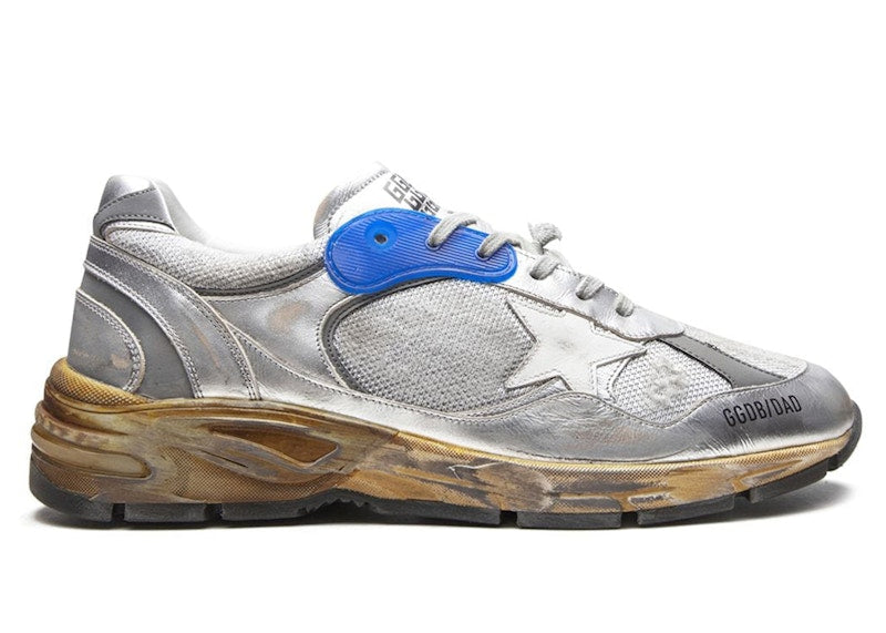 Golden Goose Dad-Star Silver White Blue Grey