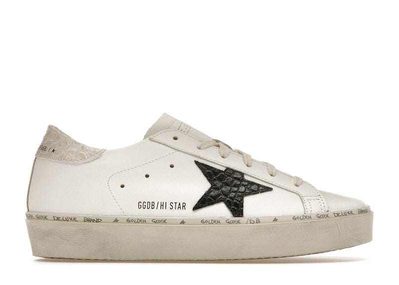 Golden Goose Hi Star White Black Star (Women's)