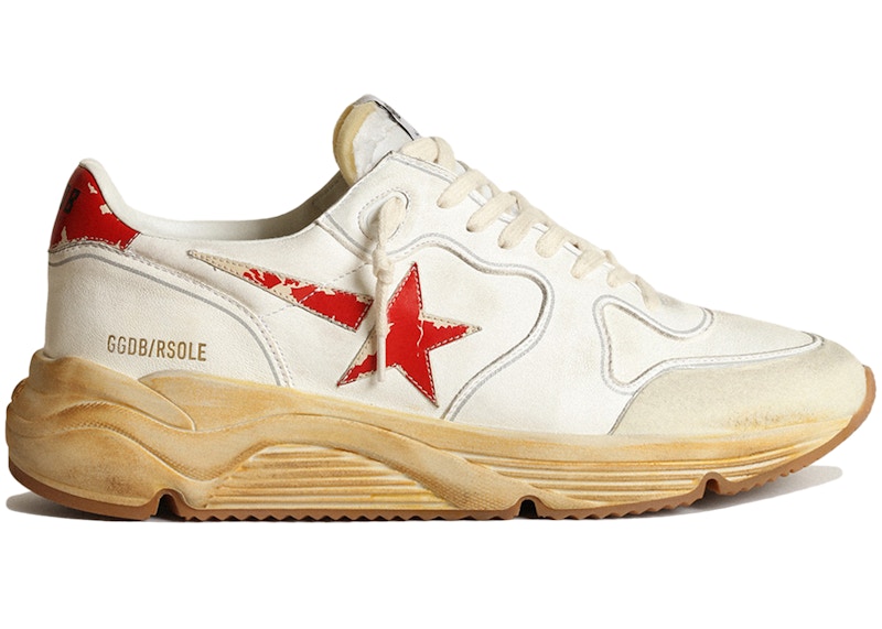 Golden Goose Running Sole White Red