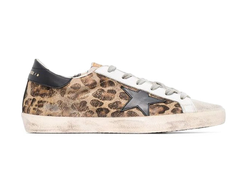 Golden Goose Super-Star Leopard Brown Ice Black (Women's)