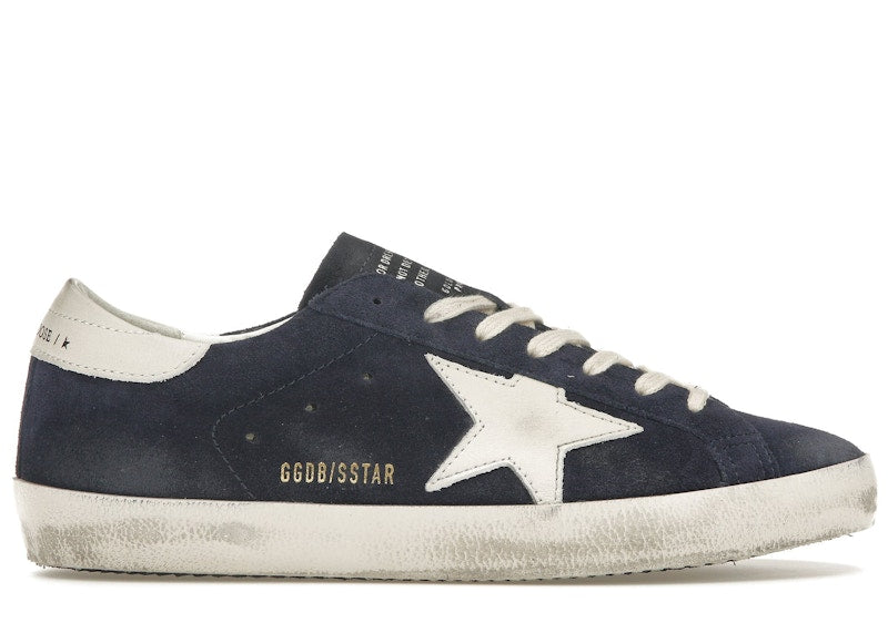 Golden Goose Super-Star Navy Suede White