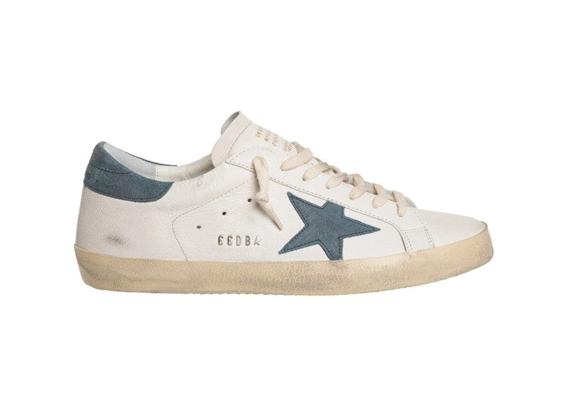 Golden Goose Super-Star White Blue Suede