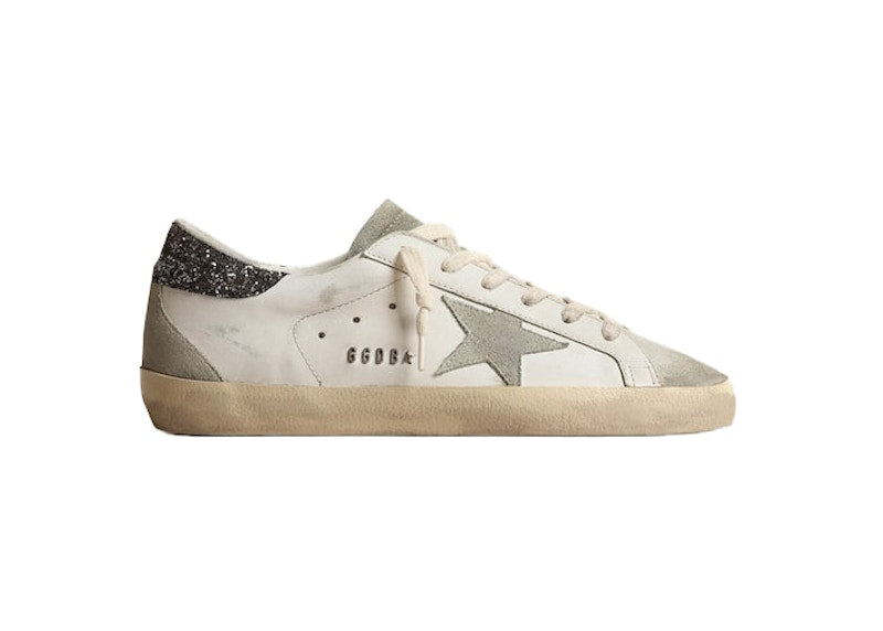 Golden Goose Super-Star White Dark Grey Glitter (Women's)