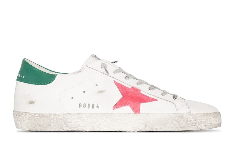 Golden Goose Super-Star White Green Pink