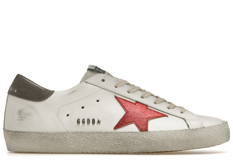 Golden Goose Super-Star White Red Grey