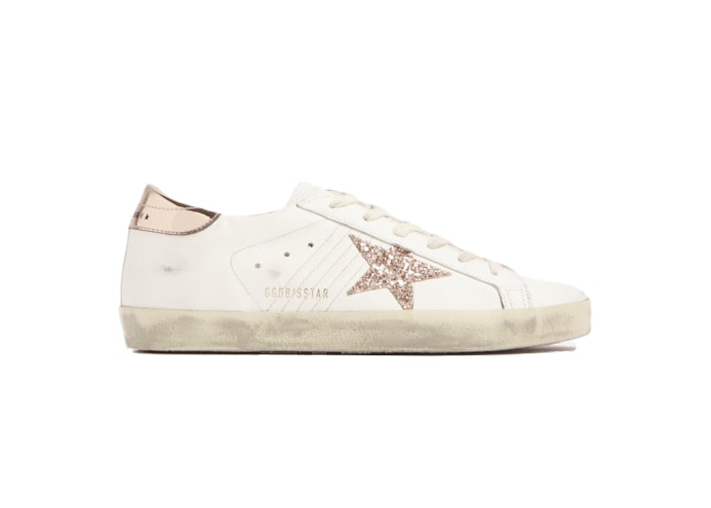 Golden Goose Super-Star White Rose Gold Glitter (Women's)