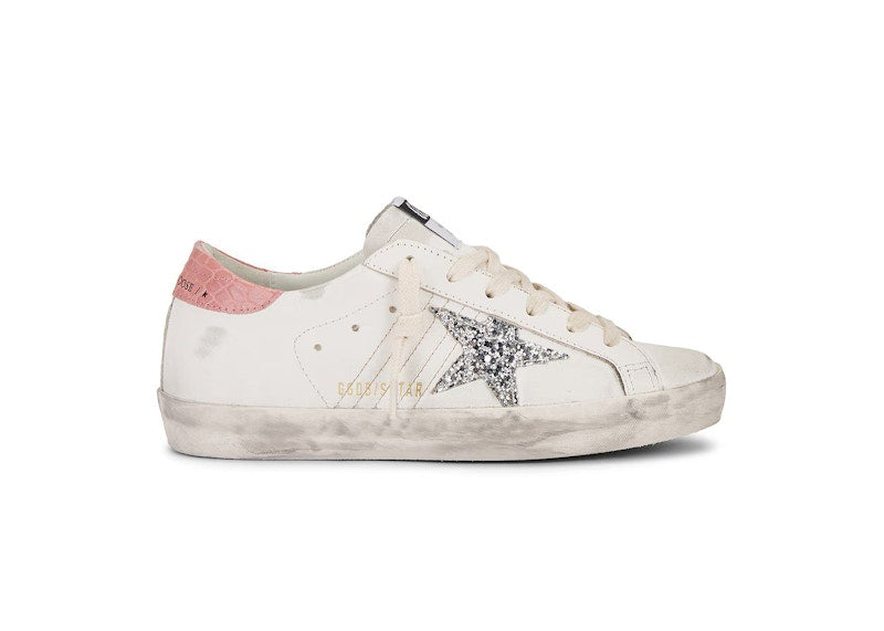 Golden Goose Super-Star White Silver Glitter Pink (Women's)